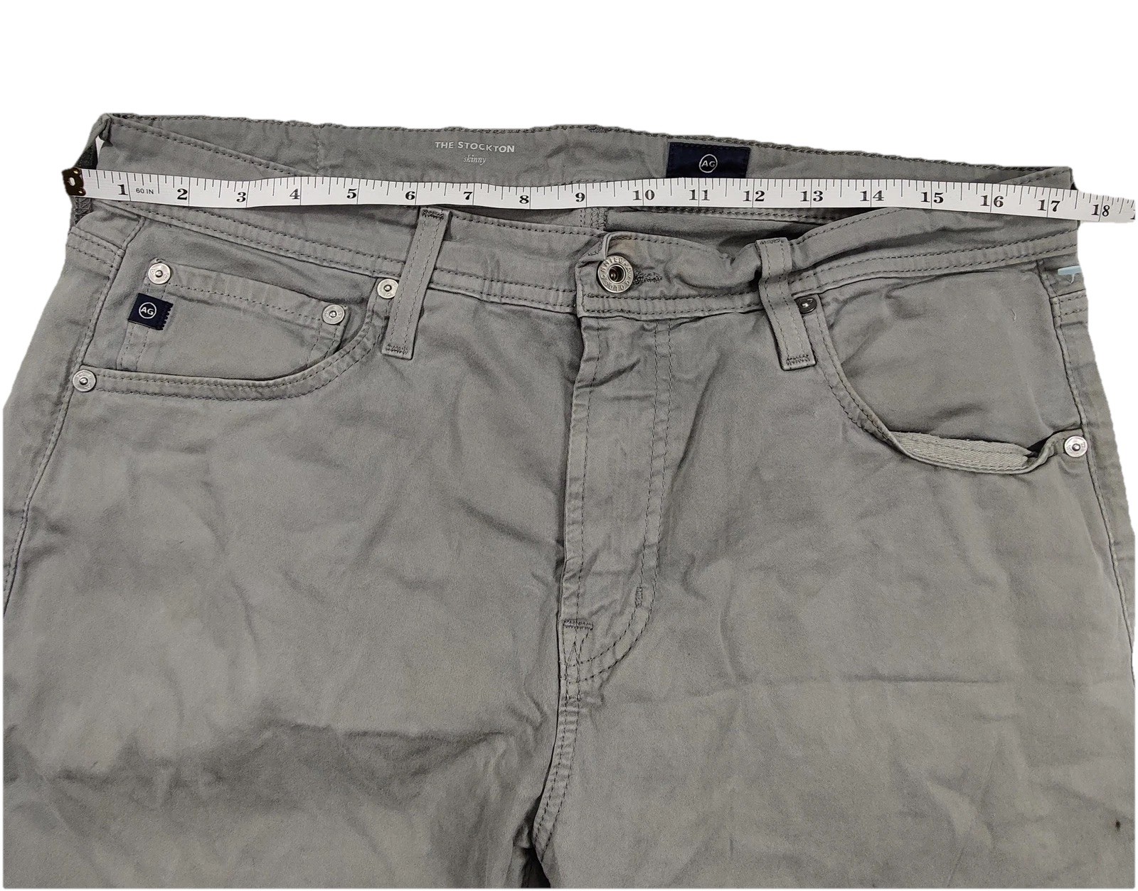 AG Adriano Goldschmied The Stockton Jeans Mens 36x30 Gray Skinny Stretch Denim thumbnail 4