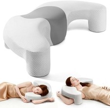 Side Sleeper Pillow with Arm Hole, Upgraded Shoulder Relief System for Neck Pain