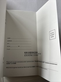 Dynasty Warriors Sony PlayStation Portable PSP ,complete With Registration Card