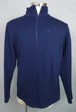 Ibex Mens Shak Jacket 2.0 Merino Wool Navy Blue Full Zip Sweater XL