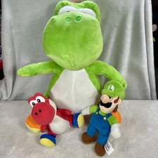 Nintendo Super Mario Bros. Plush Lot 3 Total Yoshi Luigi