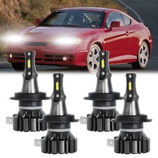 For Hyundai Tiburon 2003 2004 2005 2006 4x H7 Led Headlight Hilo Beam Bulbs Kit For Hyundai Tiburon 2003 2004 2005 2006 4x H7 Led Headlight Hilo Beam Bulbs Kit