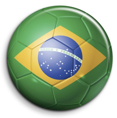 Ballon Brasilien - Abzeichen 38mm Button Pin