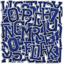 Letter and Number Iron on Patches, A-Z Alphabet and Numbers 0-9 Embroidery Appli