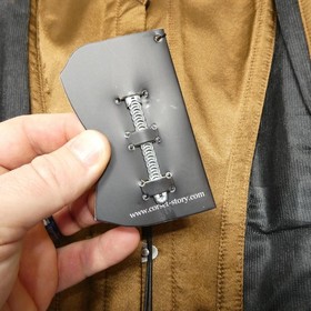 Corset Story Overbust Corset Womens 36 Gold Black Satin Mesh Striped Lace Up