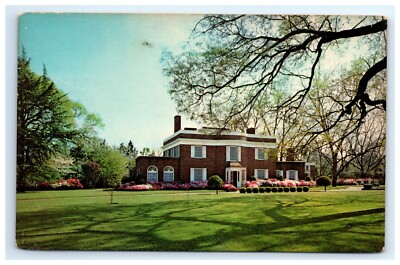 Postcard Springtime at Home of Mr Mrs WH Lovett Dublin Georgia Flowers Dogwood