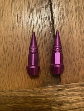 2 purple spike valve caps rollfast iverson eliminator raleigh columbia buzz bmx
