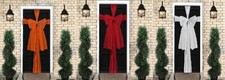 Front Door Red White Orange Bow Organza Christmas Halloween Bows 9m Decor Kit