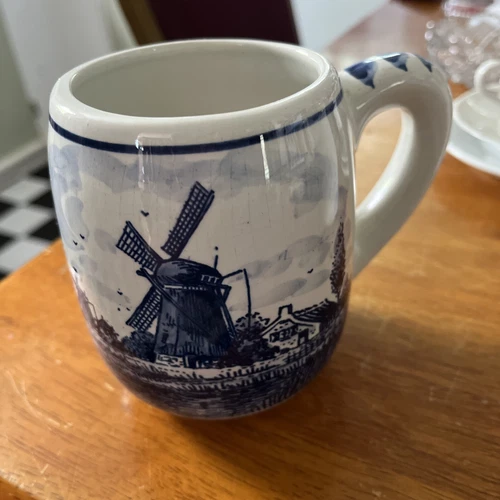 Dutch Delft Hand painted Numbered Coffee Mug