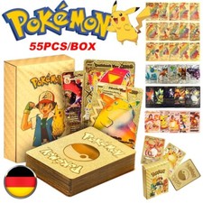 55Pcs Pokemon Karten /Gold/Schwarz/Silber Sam...