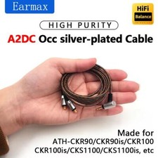 High Purity A2DC OCC Silver Cable For Audio Technica ATH-CKS1100 CKS1100IS 120cm