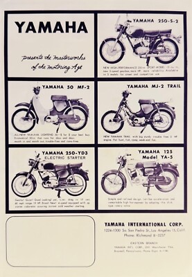 1961-1964 Yamaha YA5 125 double-sided brochure NOS 1962 1963 | eBay