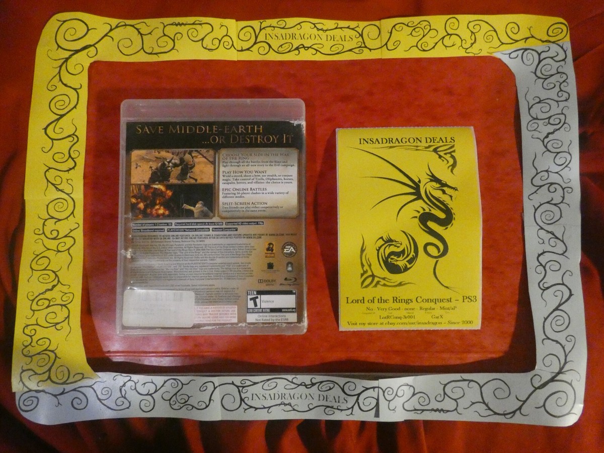 The Lord of the Rings: Conquest (Sony PlayStation 3, 2009) for
