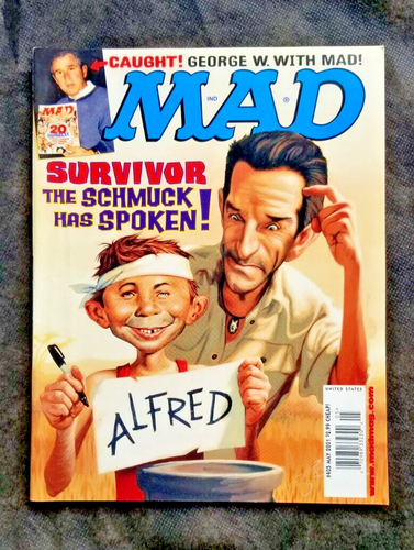 Mad Magazine #405 May 2001 Survivor Jeff Probst George W Bush Back Unfolded - 第 1/6 張圖片
