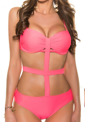 Damen Monokini Einteiler Badeanzug, Strand, Pool, Balkon, 8832 new