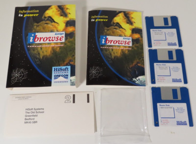 iBrowse Web Browser (Commodore Amiga, 1995) HiSoft 3 Disks Complete w/ Manuals
