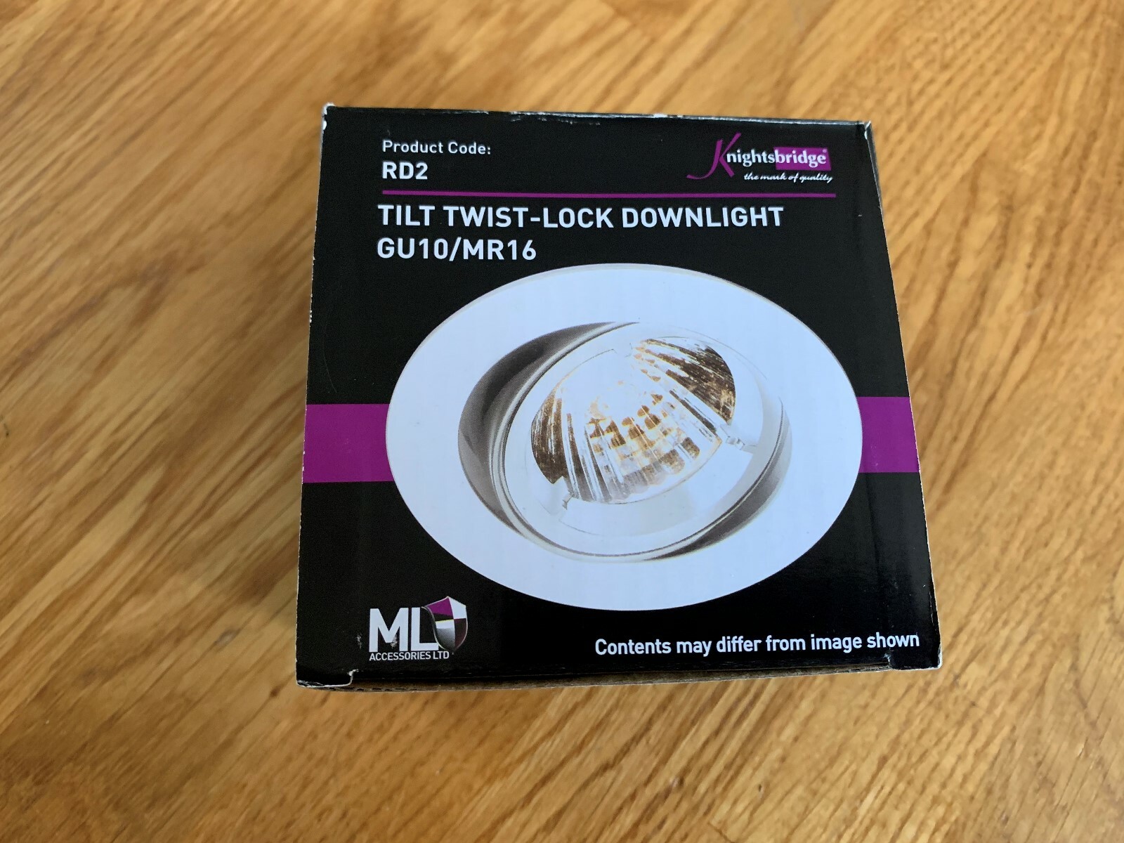 Knightsbridge RD2 Tilt Twist-Lock Downlight GU10/MR16   Brushed Chrome