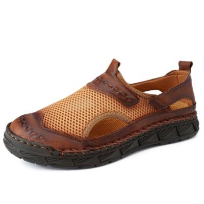 Men Summer Casual Hollow Out Mesh Breathable Flat Closed Toe  display picture 3
