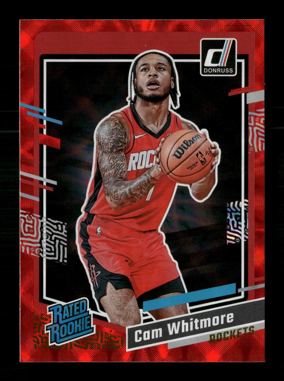 2023-24 Donruss International #211 Cam Whitmore Red Rated Rookie Rockets