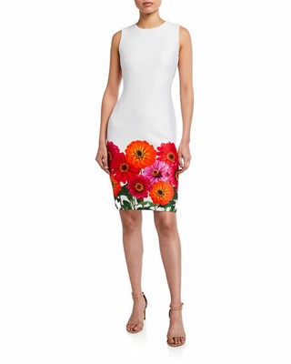 calvin klein floral sheath dress