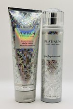 Bath Body Works Platinum Hydrating Body Cream Body Mist Gift Set of 2