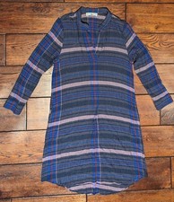 A Piece Apart Women's Plaid Print 100% Rayon V-Neck Mini Dress Size 4
