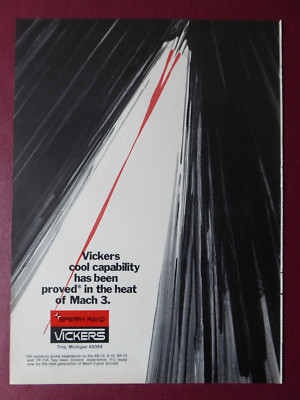 12/1969 PUB SPERRY RAND VICKERS HYDRAULICS MACH 3 SR-71 YF-12A XB-70 X-15 AD