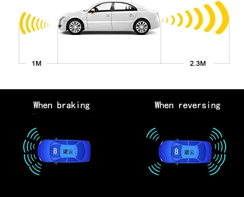 Advanced Auto Reverse Parking System with 8 Sensors & Adjustable Sound Alarms - Image 4 of 4
