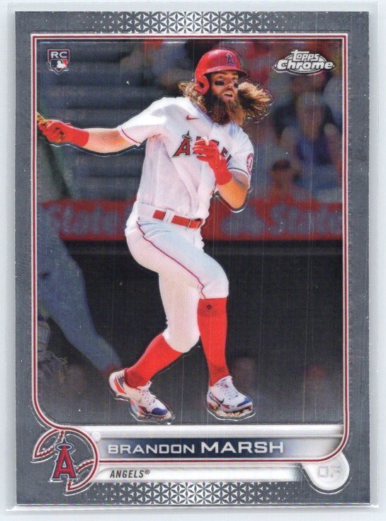 2022 Topps Chrome Brandon Marsh #133 RC Rookie   Los Angeles Angels