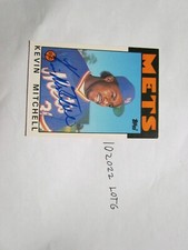 1986 Topps Kevin Mitchell signed baseball card