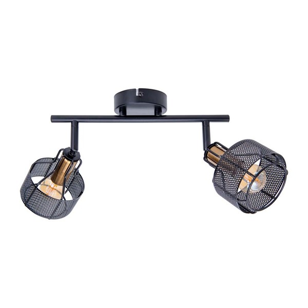 Deckenleuchte Deckenlampe Wohnzimmerlampe Metall Schwarz L 32 Cm 2-Flammig-image