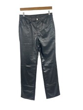 Divided By HM Faux Leather Pants Straight Leg Event Glam Cocktail Womens 6