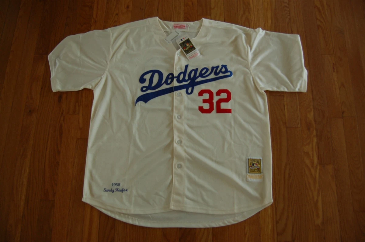 Vintage Sandy Koufax Mitchell Ness 1958 Dodgers Jersey New w