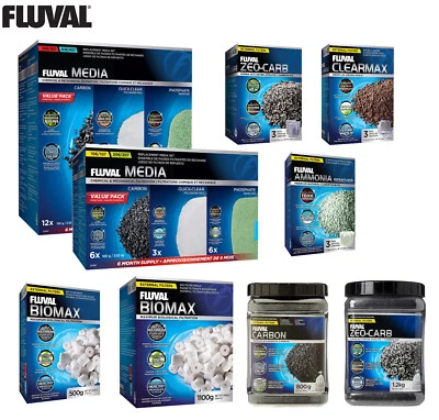 FLUVAL FILTRATION MEDIA CLEARMAX PHOSPHATE REMOVE CARBON BIOMAX AMMONIA ZEOCARB