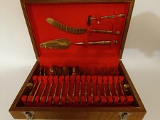 Set Posate Dolce In Ottone Stile Bamboo