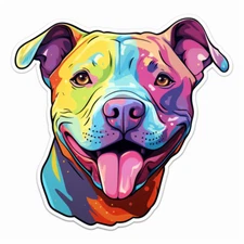 8x car decal sticker pit bull terrier sticker 9x9 cm