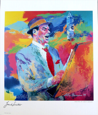 ハンス・ネレマン  ポスター Leroy NEIMAN Frank Sinatra The Singer 1994 Facsimile Signed Poster