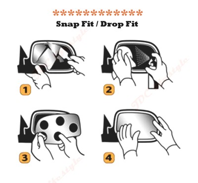 Convex Passenger Side Replacement Mirror Glass For 2007-2008 HONDA FIT W/O Baking Plate - Foto 2