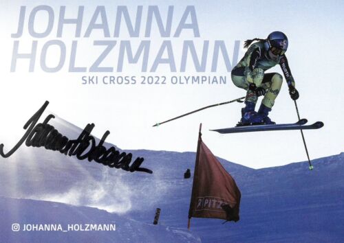 Carte autographe signée ORIGINALE JOHANNA HOLZMANN Or Coupe du Monde 2019 Telemark - Photo 1/2