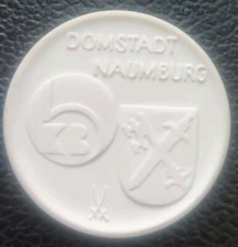Germany Saxony Meissen 🔷 porcelain medal Token 🔷 Domstadt Naumburg KB