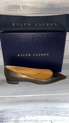 RALPH LAUREN KENDRY Ballerines Femme Taille EU 40 BRONZE RL1 - Photo 1/4
