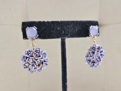 Bijoux Bar Women Earrings Lilac Purple Flower Ear Fashion Jewelry New