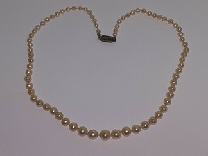 clasp cultured pearl necklace inch silver graduated sterling