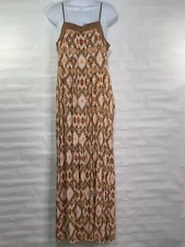 Xhilaration Women’s Sz S Multicolor Summer Strap Sleeveless Maxi Dress Pleated