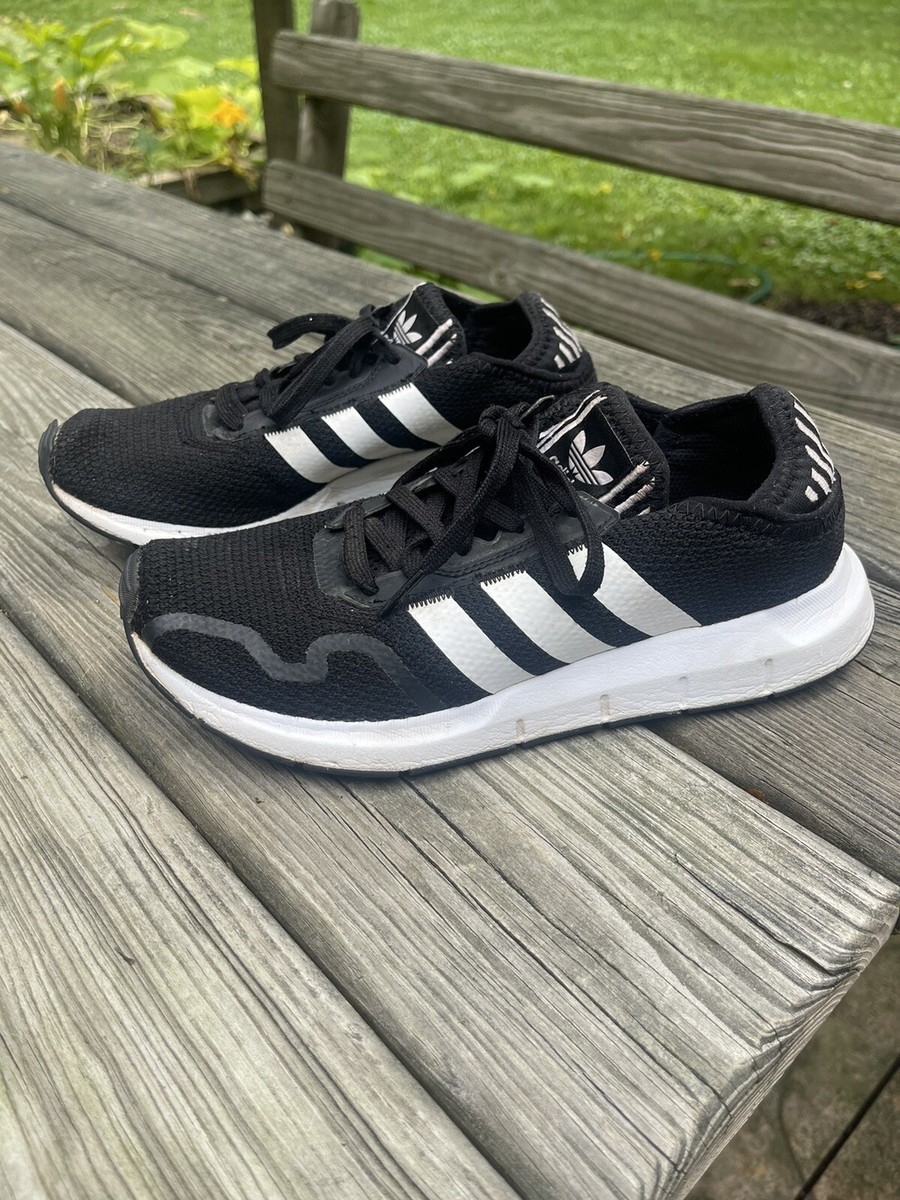 Adidas Size 7Y Swift Run X J Running Sneaker Black/White FY2150 | eBay
