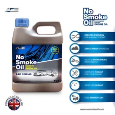 NO SMOKE OIL© SAE 10W-40 Zero Carbon  1 quart  Reduces Emissons For Inspection