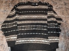 Susquehanna Trail Sweater Mens Large Fair Isle USA Made Nordic Crewneck