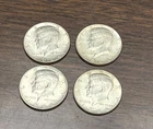 KENNEDY half Dollars 1964 90% SILVER 50 cents Lot of 4 coins   silver $33/coin
