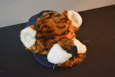 Vintage 1981-84 Wilkinson MFG Inc. Plush Tiger Trucker Cap Snapback Mesh Blue