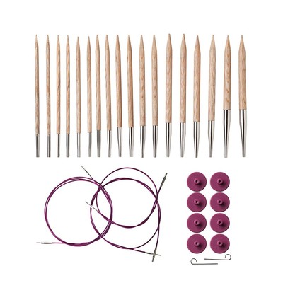 Options Wood Interchangeable Knitting Needle Set - US 4-11 (Sunstruck)